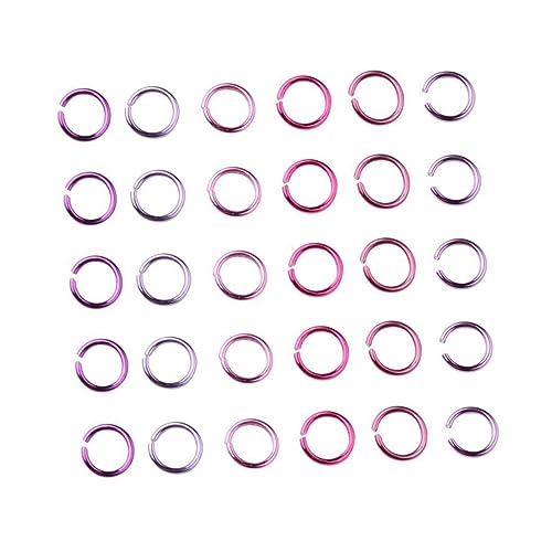 CIMAXIC 1080 Stück Aluminiumring Sprungring Biegeringe aus eloxiertem Aluminium Biegeringe aus Aluminium bastelzeug jewelry making supplies Verbindungsring geteilte Ringe Violett von CIMAXIC