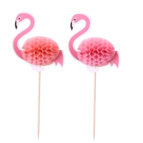 10st 3d- Flamingo Topper. Alles Zum Geburtstag Topper Flamingo Cupcake Topper. 3d-flamingo-topper 3d- Flamingo- Kuchen- Picks Dekor Requisiten Dreidimensional von CIMAXIC