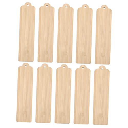 CIMAXIC 10Stücke Blanko Lesezeichen Holz DIY Bastelmaterial für Kreative Projekte Aufhängen für Party Dekoration und von CIMAXIC