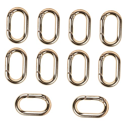 CIMAXIC 10Stücke Feder Karabinerhaken Oval Metall Schnappverschluss für DIY Schmuck Rucksack und Taschen Robuste und Benutzerfreundliche Clips für Schlüsselanhänger CIMAXIC 10Stücke Feder Karabinerhaken Oval Metall Schnappverschluss für DIY Schmuck Rucksack und Taschen Robuste und Benutzerfreundliche Clips für Schlüsselanhänger von CIMAXIC