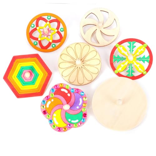 Holzkreisel Spielzeug Unfertig Zum Bemalen Für Kinder Mit Holzmaterial Kreativität Wahrnehmung Hand-Augen-koordination Holzkreisel Spielzeug Unfertig Zum Bemalen Für Kinder Mit Holzmaterial Kreativität Wahrnehmung Hand-Augen-koordination von CIMAXIC