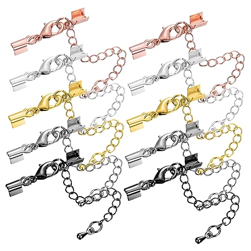 CIMAXIC 10Stücke Teiliges Schmuckverschlüsse mit Hummerkrallenkette Biegeringe und Endkappen für DIY Schmuckherstellung Einfach zu Verwenden und Langlebig für Armbänder CIMAXIC 10Stücke Teiliges Schmuckverschlüsse mit Hummerkrallenkette Biegeringe und Endkappen für DIY Schmuckherstellung Einfach zu Verwenden und Langlebig für Armbänder von CIMAXIC