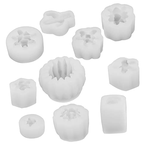 CIMAXIC 10Stücke Teiliges Silikonformen für DIY Duftkerzen Schimmelpflanzen Kerzenherstellung Langlebige und Sichere Gießform für Bastelprojekte für von CIMAXIC