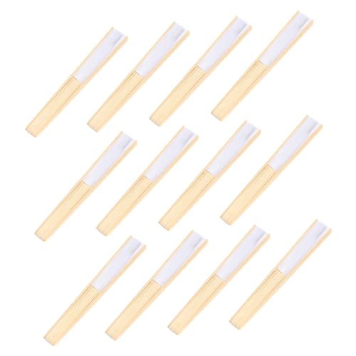 CIMAXIC 12 Stück Chinesische Faltfächer Handfächer für DIY Tanz Hochzeiten und Partys und Vielseitig Einsetzbar von CIMAXIC