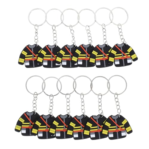CIMAXIC 12 Stück Feuerwehruniform-schlüsselringe, Lustige Schlüsselanhänger Für Feuerwehrmann-partydekorationen, Feuerwehrmann-taschenanhänger, Autoschlüsselketten CIMAXIC 12 Stück Feuerwehruniform-schlüsselringe, Lustige Schlüsselanhänger Für Feuerwehrmann-partydekorationen, Feuerwehrmann-taschenanhänger, Autoschlüsselketten von CIMAXIC