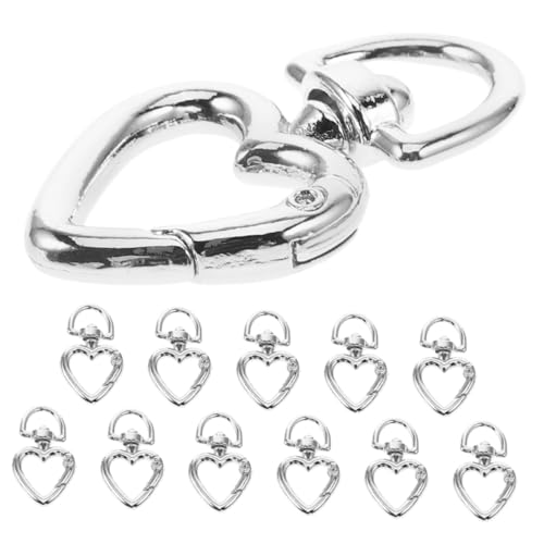 CIMAXIC 12 Stück Herz Schlüsselanhänger Geldbeutel Clips Herzclip Federbügel Herstellung Herzverschluss Herzförmiger Karabiner Aluminium Schnalle Dauerhaft Für Schild Zinklegierung Silver CIMAXIC 12 Stück Herz Schlüsselanhänger Geldbeutel Clips Herzclip Federbügel Herstellung Herzverschluss Herzförmiger Karabiner Aluminium Schnalle Dauerhaft Für Schild Zinklegierung Silver von CIMAXIC