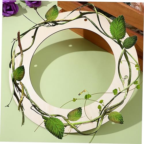 CIMAXIC 12 Stück Holzrahmen für Kränze Runde DIY Holzrahmen für Weihnachten Neujahr und Feste Einfache Dekoration mit Blumen für Bastelprojekte von CIMAXIC