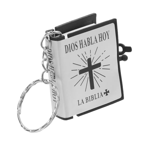 CIMAXIC 12 Stück Mini-Bibel-Schlüsselanhänger weihnachtsgeschenk christliches kleine bibel religiöse Taufe schlüsselring hochzeitsgeschenk Kleiner Bibel-Schlüsselanhänger Silver von CIMAXIC