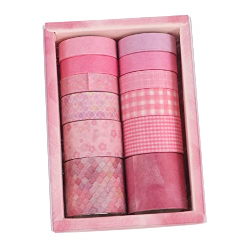CIMAXIC 12 Stück Washi-tape Farbiges Band Weiß Klebeband Dekorband Sammelalbum Kunst Klebstoff Klebrig Diy Washi Tapes Washi Tape Abkleben Notebook -band Rosa Papier CIMAXIC 12 Stück Washi-tape Farbiges Band Weiß Klebeband Dekorband Sammelalbum Kunst Klebstoff Klebrig Diy Washi Tapes Washi Tape Abkleben Notebook -band Rosa Papier von CIMAXIC