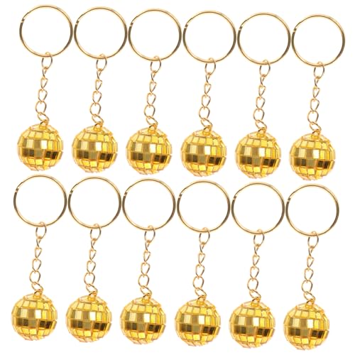 CIMAXIC 12Stücke Mini Disco Ball Schlüsselanhänger Retro Schlüsselanhänger Für Jahre Partys Spiegelkugel Partygeschenke Autoanhänger Glänzende Für Disco Veranstaltungen von CIMAXIC