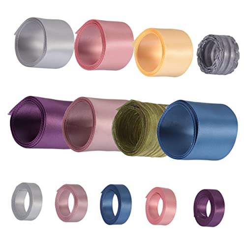 CIMAXIC 13-Teiliges Set Bandpaket Schleife Party Abschlussball Bands weißes Band Stoff groß seidenband ribbon haarsschmuck hair jewellery geschenkpaket Geschenkband Haarbänder Polyester von CIMAXIC