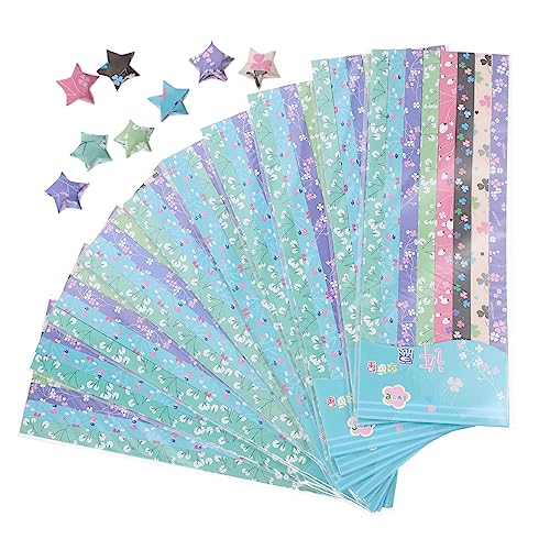 CIMAXIC 1360 Stück Sternfaltpapier bastelsets für basteln für schulsachen Bastelpapier Kinderhandwerk vellum Pentagramm-Origami-Papier Origami für Kindersterne DIY zubehör von CIMAXIC