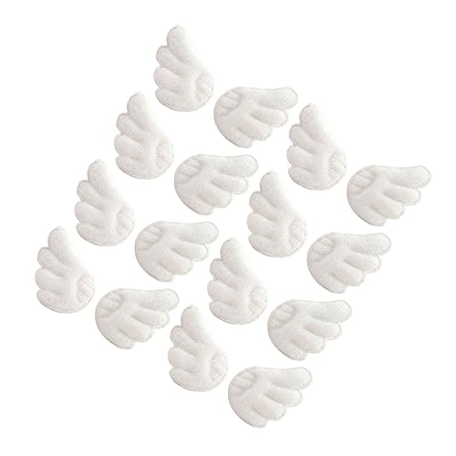 CIMAXIC 15 Paare Engels Flügel Stoff Aufkleber Mädchen Flügelaufnäher Aus Stoff Patch Nähen Gold Gefühlte Flügel Flecken Applikation Mit Engelsflügeln Gestickter Engelsflügel Weiß Flanell von CIMAXIC
