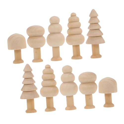 CIMAXIC 15 Stück Bemaltes Holzspielzeug weihnachtsdeko selber machen holzweihnachtsbäume Weihnachtsbaum Ornamente Weihnachtsschmuck aus Holz Weihnachtshandwerk aus Holz hölzern Light Brown von CIMAXIC
