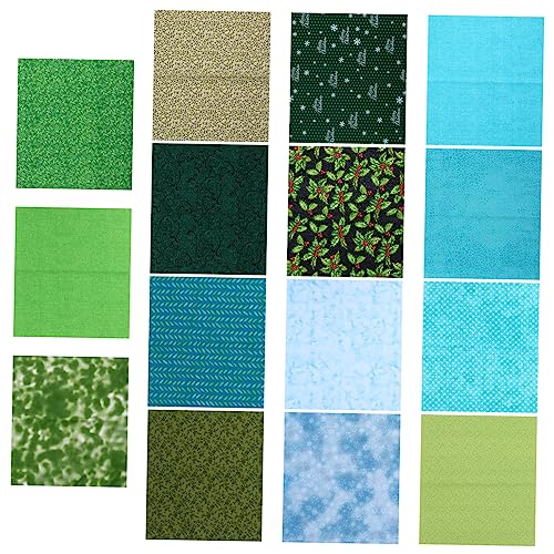 CIMAXIC 15 Stück Reine Baumwollstoffblöcke Quilten Von Patchwork Quiltmaterial Quilt -baumwollstoff Steppstoff Meterware Patchwork-steppstoff Quiltvorräte Baumwolle Green CIMAXIC 15 Stück Reine Baumwollstoffblöcke Quilten Von Patchwork Quiltmaterial Quilt -baumwollstoff Steppstoff Meterware Patchwork-steppstoff Quiltvorräte Baumwolle Green von CIMAXIC