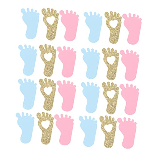 CIMAXIC 150 Stück Babyfüße Konfetti Glänzende Dekoration für Gender Reveal und Partys für Tischstreuung und Feiern mit Freunden CIMAXIC 150 Stück Babyfüße Konfetti Glänzende Dekoration für Gender Reveal und Partys für Tischstreuung und Feiern mit Freunden von CIMAXIC