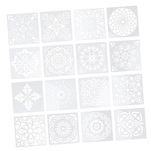 CIMAXIC 16 Stück Vorlagen Zum Malen Von Mandalas Blumenschablone Werkzeug Mandala-schablone Wandschablonen Zum Bemalen Schablonen Zum Malen Malerei Malvorlagen Für Weiß CIMAXIC 16 Stück Vorlagen Zum Malen Von Mandalas Blumenschablone Werkzeug Mandala-schablone Wandschablonen Zum Bemalen Schablonen Zum Malen Malerei Malvorlagen Für Weiß von CIMAXIC