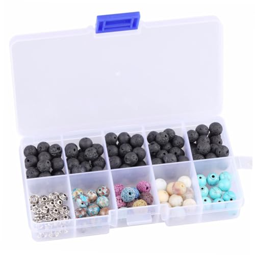 CIMAXIC 160 Stück Natursteinperle -Set natursteinperlen schmuckherstellung die vorhänge vorhangband jewellery making kits Perlen und Abstandshalter Perlen basteln DIY Accessoires Kit von CIMAXIC