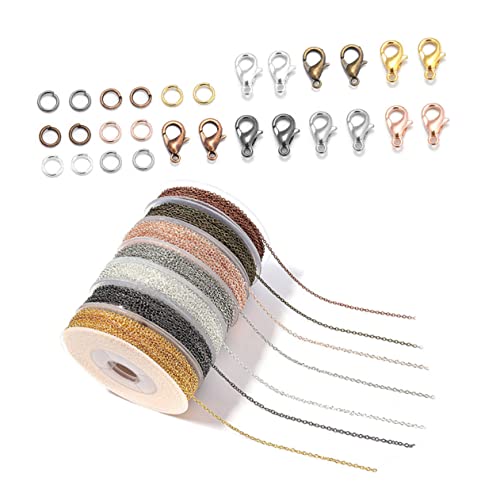 CIMAXIC 1Satz Schmuckherstellung Metallkette mit Hummerverschlüssen Farben Usw für DIY Armbänder Installieren Langlebig von CIMAXIC