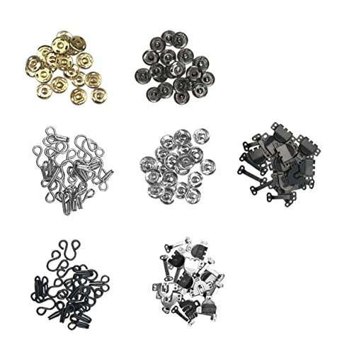 CIMAXIC 1Satz Teiliges Hosenknöpfe und Kragenhaken für Handarbeiten Vielseitig Einsetzbare Stoffverschlüsse Hochwertigem für Reparaturen an Kleidung und Accessoires von CIMAXIC
