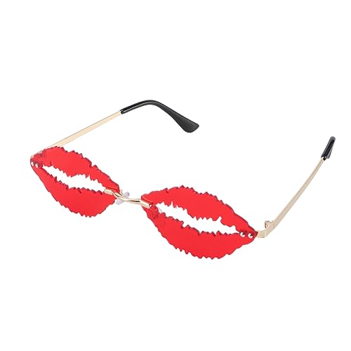 CIMAXIC Randlose Lippensonnenbrille Lustige Für Party Kreative Brille Metall Cosplay Fotobrille Sonnenbrille Outdoor Strandurlaub CIMAXIC Randlose Lippensonnenbrille Lustige Für Party Kreative Brille Metall Cosplay Fotobrille Sonnenbrille Outdoor Strandurlaub von CIMAXIC