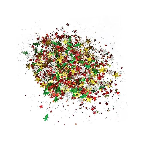 CIMAXIC 2 Packungen Weihnachten Glitzer Pailletten Glühen Glitzer Für Konfetti Weihnachtsschmuck-picks Weihnachtliche Tischdekoration Krippendekor Weihnachtstischstreuung Flocken Neon Pvc CIMAXIC 2 Packungen Weihnachten Glitzer Pailletten Glühen Glitzer Für Konfetti Weihnachtsschmuck-picks Weihnachtliche Tischdekoration Krippendekor Weihnachtstischstreuung Flocken Neon Pvc von CIMAXIC
