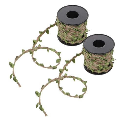 CIMAXIC 2 Rollen Dekoratives Hanfseil Grüne Blattdekoration Makramee Im Freien Laub Diy Dekoratives Blattrattan Seil Aus Künstlichen Blättern Künstliches Rattanseil Blatt-rattan-seil Nylon CIMAXIC 2 Rollen Dekoratives Hanfseil Grüne Blattdekoration Makramee Im Freien Laub Diy Dekoratives Blattrattan Seil Aus Künstlichen Blättern Künstliches Rattanseil Blatt-rattan-seil Nylon von CIMAXIC