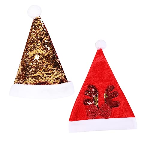 CIMAXIC 2 Stück Pailletten-Weihnachtsmütze weihnachtsparty accessoires weihnachtsgeschenke weihnachtdeko Weihnachtsmütze für Frau Feiertage Partyhut Weihnachten Weihnachtskostüme Stoff CIMAXIC 2 Stück Pailletten-Weihnachtsmütze weihnachtsparty accessoires weihnachtsgeschenke weihnachtdeko Weihnachtsmütze für Frau Feiertage Partyhut Weihnachten Weihnachtskostüme Stoff von CIMAXIC