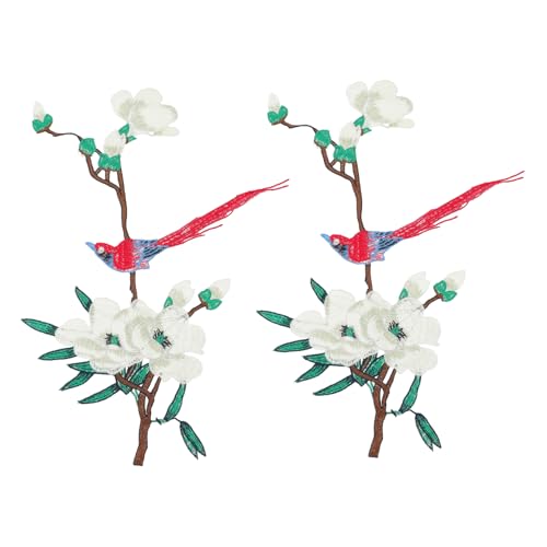 2 Stück Patch-Zubehör für Kleidung Stich Stickerei Blumen Aufnäher nähen Flecken elegant kinderkleider aufkleber Aufnäher für Kleidung Nähzubehör selber machen waschen von CIMAXIC