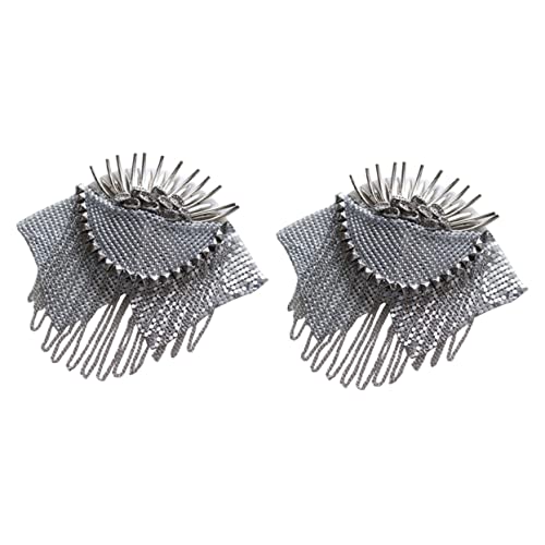 CIMAXIC 2 Stück Schulterklappen mit Quaste trimmen abstecknadeln festivaloutfit Accessoire für Kleidung Epauletten mit Quasten Schulterquaste Schulterklappen Quaste Fransen Epaulette von CIMAXIC