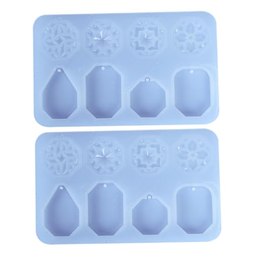 CIMAXIC 2 Stück Silikonform Für Anhänger Hohlraum Herstellung Schmuck Diy Zubehör Anhängerform Wohnkultur Einfache Diy-form Gießform Für Anhänger Kristallform Kieselgel Weiß von CIMAXIC