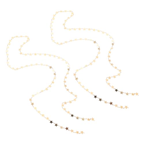 CIMAXIC 2 Stück Sternkette edelstahlketten armband knüpfen DIY-Zubehör Schmuckzubehör schmuckherstellung Halskette Gold Bastelkette selber machen halsschmuck DIY kette Rostfreier Stahl von CIMAXIC