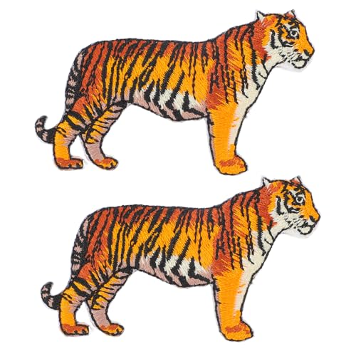 CIMAXIC 2 Stück Tiger-stickerei-patch Flicken Für Jacken Stoff-aufkleber-patch Aufnäher Nähen Annähen Flicken Für Bekleidung Bestickt Kleidungsstück Patch Colorful Rayon CIMAXIC 2 Stück Tiger-stickerei-patch Flicken Für Jacken Stoff-aufkleber-patch Aufnäher Nähen Annähen Flicken Für Bekleidung Bestickt Kleidungsstück Patch Colorful Rayon von CIMAXIC