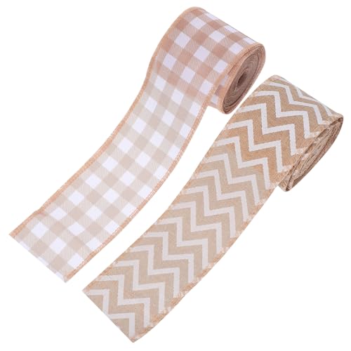 CIMAXIC 2 Weihnachts-Geschenkbänder: 6 cm Stoffrolle mit Drahtrand – Elegantes Geschenkverpackungs- und Christbaumschmuckband für die Feiertage im Winter CIMAXIC 2 Weihnachts-Geschenkbänder: 6 cm Stoffrolle mit Drahtrand – Elegantes Geschenkverpackungs- und Christbaumschmuckband für die Feiertage im Winter von CIMAXIC