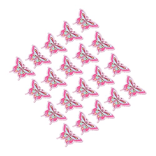 CIMAXIC 20 Stück Gestickter Stoffaufnäher Schmetterlinge Kleiderflicken Selber Machen Nähen Flecken Aufnäher Süß Schmetterlingsaufkleber Schmetterlingsdekor Rosa Polyester CIMAXIC 20 Stück Gestickter Stoffaufnäher Schmetterlinge Kleiderflicken Selber Machen Nähen Flecken Aufnäher Süß Schmetterlingsaufkleber Schmetterlingsdekor Rosa Polyester von CIMAXIC