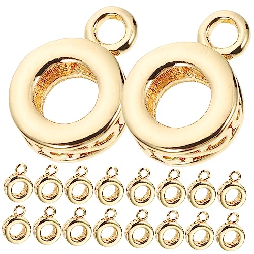 CIMAXIC 20 Stück Metallanhänger Ornamente Abstandsperlen Runden Spacer Fokal Für Säulenperlen Armband Bügelperlen Anhänger Mit Bügelperlen Metallhalterperlen Kupfer Golden CIMAXIC 20 Stück Metallanhänger Ornamente Abstandsperlen Runden Spacer Fokal Für Säulenperlen Armband Bügelperlen Anhänger Mit Bügelperlen Metallhalterperlen Kupfer Golden von CIMAXIC