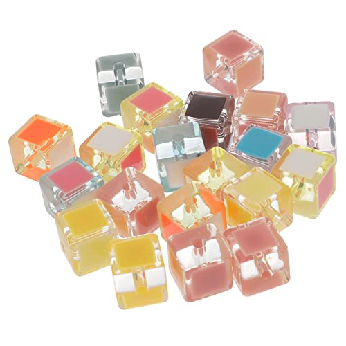 CIMAXIC 20 Stück Perlenschmuck Spacer Perlen Armbänder Kleine Buchstabenperlen Schlüsselanhänger-zubehör Farbperlen Basteln Armband Für Herstellung Buntes Schmuck Acryl von CIMAXIC
