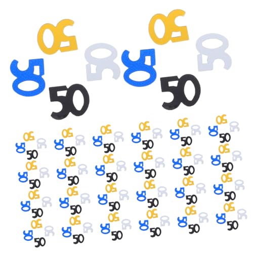 CIMAXIC 200 Stück Konfetti Zum 50. Geburtstag: Tischdekoration Für Feiern Im Innen- Und Außenbereich – Streukonfetti- Für Unvergessliche Ereignisse von CIMAXIC