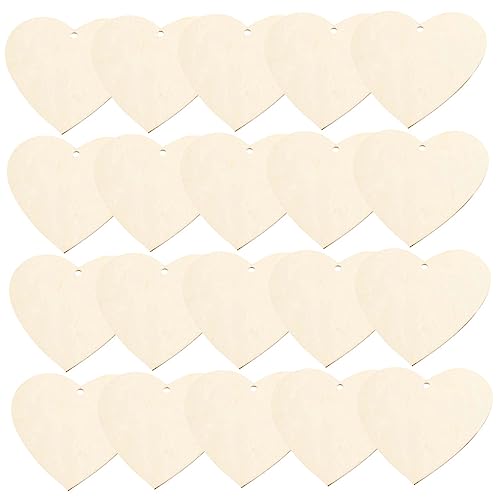 CIMAXIC 200Stücke Herzform Holzscheiben Unvollendete Holzornamente für DIY Handwerk Große Holzherzen für Hochzeiten Valentinstag und Projekte mit Juteschnur CIMAXIC 200Stücke Herzform Holzscheiben Unvollendete Holzornamente für DIY Handwerk Große Holzherzen für Hochzeiten Valentinstag und Projekte mit Juteschnur von CIMAXIC