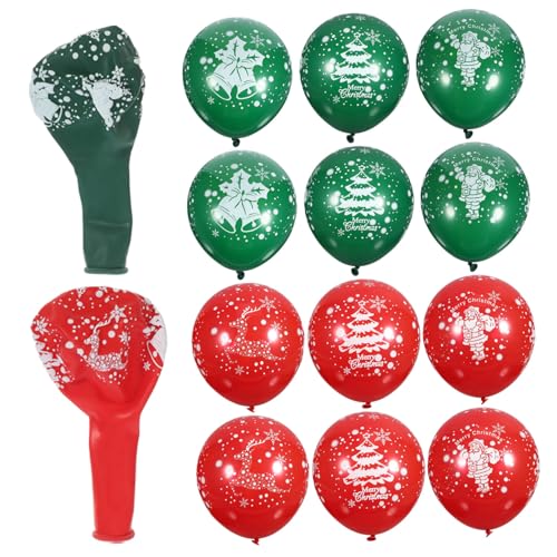 200st Weihnachtsballon Partyballons Winterdekorationsballons Weihnachtliche Latexballons Klare Ballons Feiertagsballons Partyzubehör Partybedarf Perlmutt Emulsion von CIMAXIC