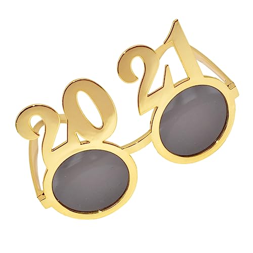 CIMAXIC 2021 Sonnenbrillen in großen Mengen Silvester-Party-Sonnenbrille über Brille Sonnenbrille Neujahrsparty Gläser Brillenfotografie Neujahrsbrille Anzahl Requisiten von CIMAXIC