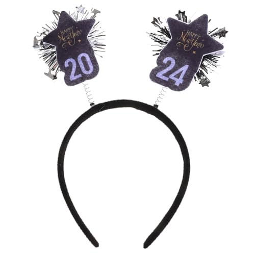 CIMAXIC 2024 Kopfbedeckungen für die Neujahrsparty Neujahrsparty-Stirnband haarband hair-band Haargummis weihnachtsdeko Requisiten für Fotoautomaten Partyzubehör für Jahr bilden von CIMAXIC