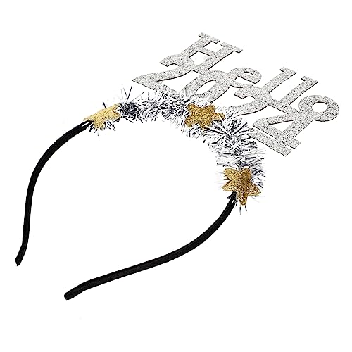 CIMAXIC 2024 Haarband für das neue Jahr Stirnband Haargummis Tiara Party-Kopfschmuck Requisiten für die Neujahrsparty Berühmtheit Kopfbedeckung Schal Geschenk Fräulein Hut von CIMAXIC