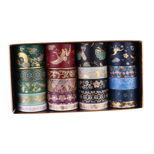 CIMAXIC 20Rolle Bronzierendes Washi Tape mit Kranichmuster Dekoratives Klebeband für DIY Bastelarbeiten Scrapbooking und Journaling und Elegant CIMAXIC 20Rolle Bronzierendes Washi Tape mit Kranichmuster Dekoratives Klebeband für DIY Bastelarbeiten Scrapbooking und Journaling und Elegant von CIMAXIC