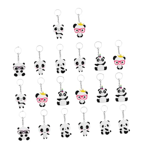 CIMAXIC 20St Schlüsselanhänger Partybevorzugung Taschenanhänger zum Aufhängen Dekor Schlüsselringe Hängende Verzierung für Taschen schöne Panda-Anhänger Mehrzweck Schlüsselbund von CIMAXIC