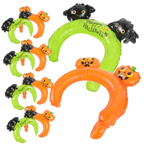 CIMAXIC 20Stücke Halloween Haarreifen Ballons Aufblasbare Party Dekorationen Für Halloween Mottopartys Und Familienaktivitäten Sicher Und Langlebig Mit Pumpkin Und Spider von CIMAXIC