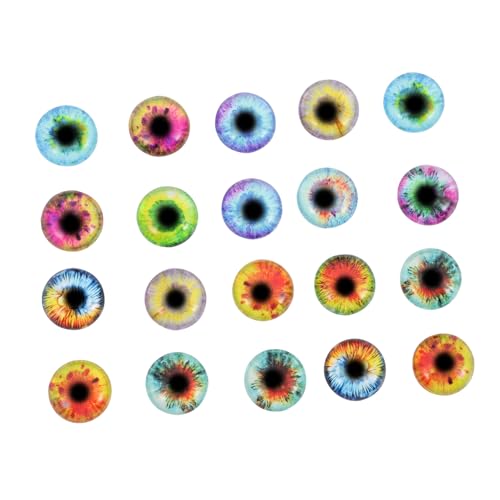CIMAXIC Schmuckherstellungsset 20 Stück Glaspflaster Edelsteine Runde Charms Kuppel-edelsteinpflaster von CIMAXIC