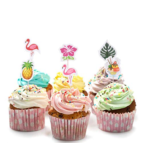 24 Stk Kuchen Topper Tortendeko Einschulung Cupcake-topper Kuchen Picks Flamingo-picks Lebensmittel Kuchendekoration von CIMAXIC
