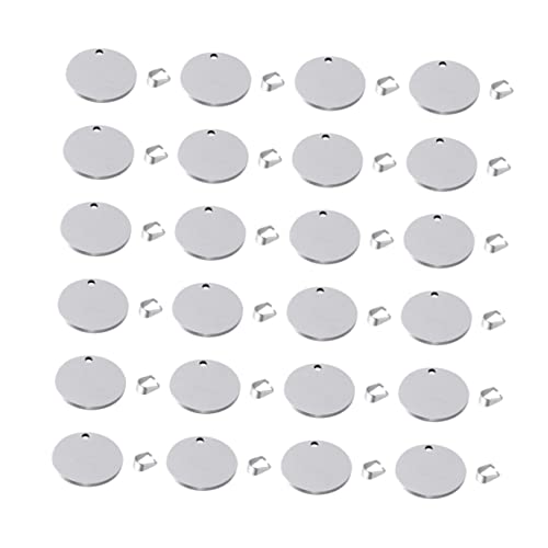 CIMAXIC 24 Stück Schlüsselanhänger aus Edelstahl verkleidungsaccessoires keychain key chains schlüsselketten Silberfarben schlusselketten schlüsselhalsband Silver von CIMAXIC