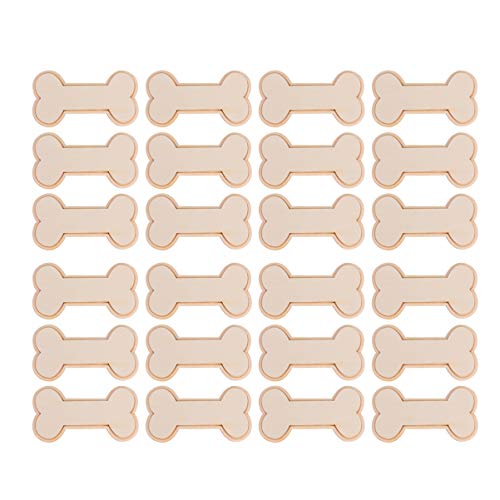 CIMAXIC 24 Stück Teiliges DIY Holz Knochen Ausschnitt Unbehandeltem Holz zum Bemalen und Dekorieren für Bastelprojekte für Schule Freizeit und Familienaktivitäten von CIMAXIC